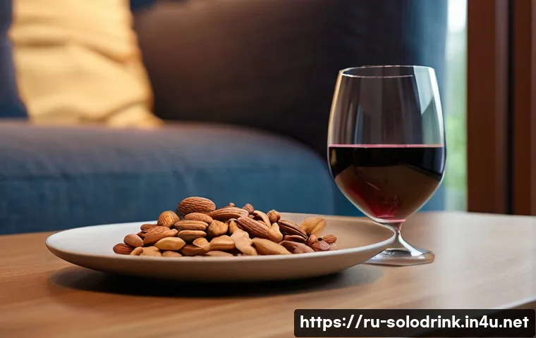 혼술과 웰빙 건강한 술자리 문화 만들기 - A cozy evening scene in a modern Russian apartment featuring a person thoughtfully preparing a light...