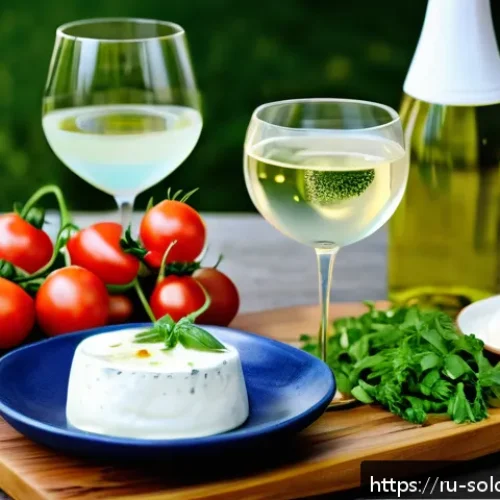 Home 31 혼술할 때 필수 스낵 - A sophisticated white wine tasting scene featuring a chilled bottle of Sauvignon Blanc and Chardonna...